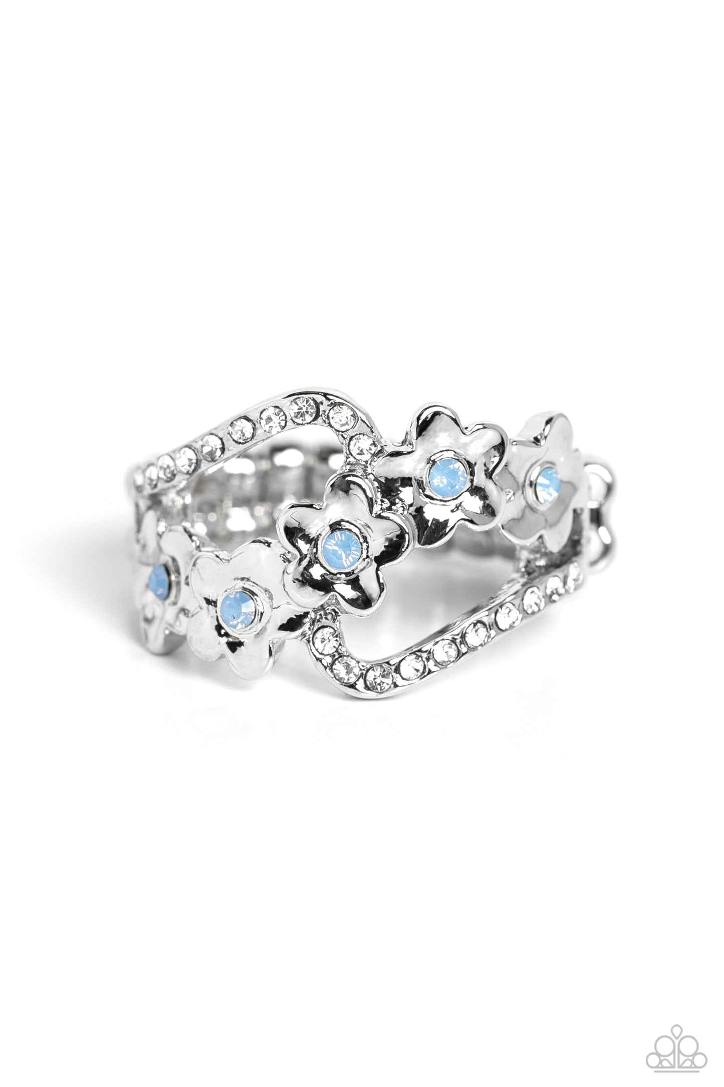 Captivating Corsage - Blue Paparazzi Ring