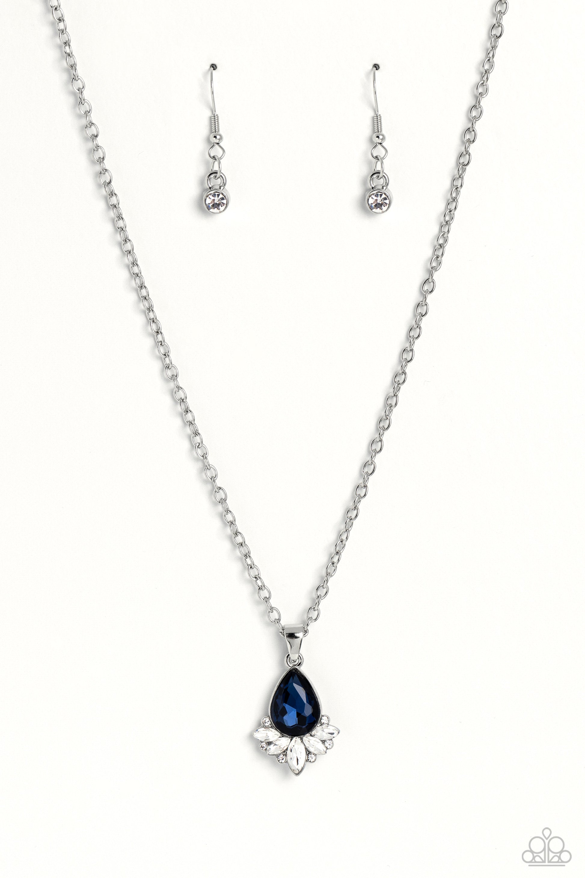 Fancy Fringe - Blue Necklace