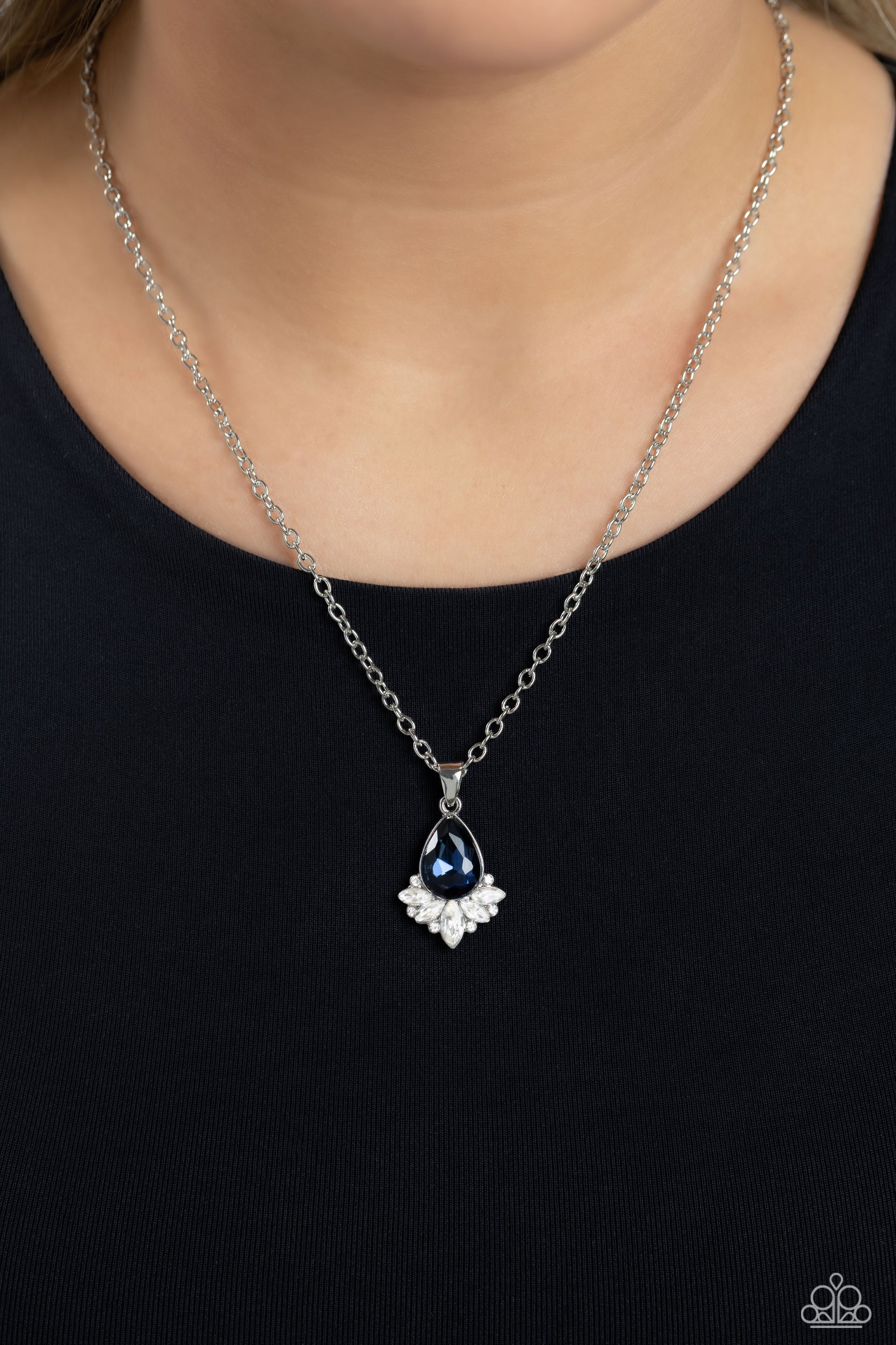 Fancy Fringe - Blue Necklace