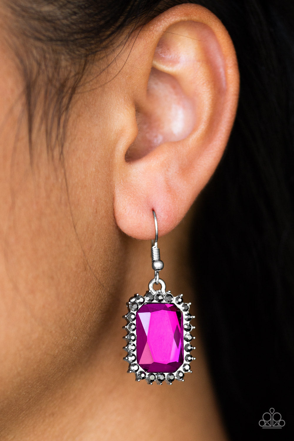 Downtown Dapper – Pink Paparazzi Earrings