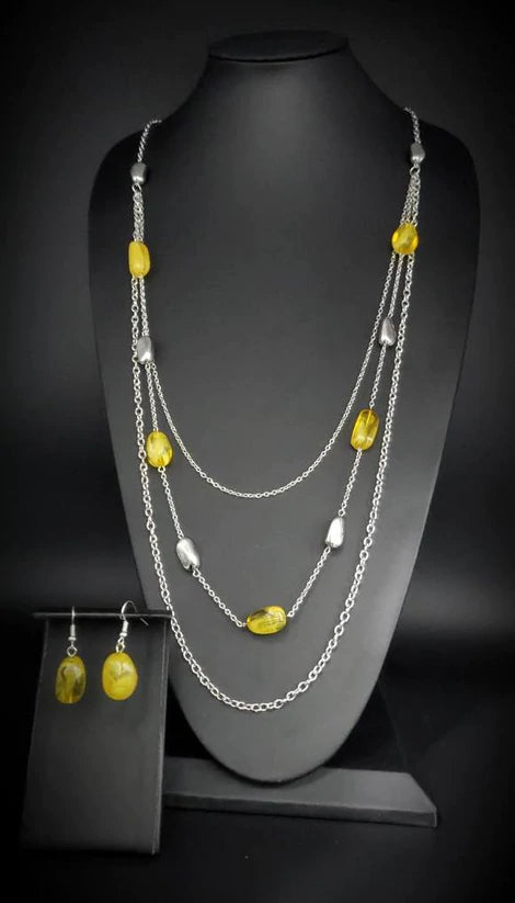 Vacay Mode - Yellow Paparazzi Necklace