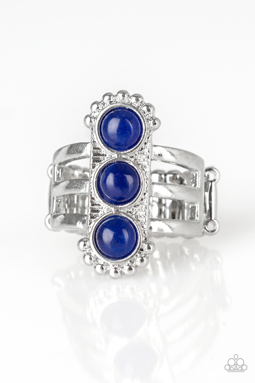 Rio Trio Blue Paparazzi Ring