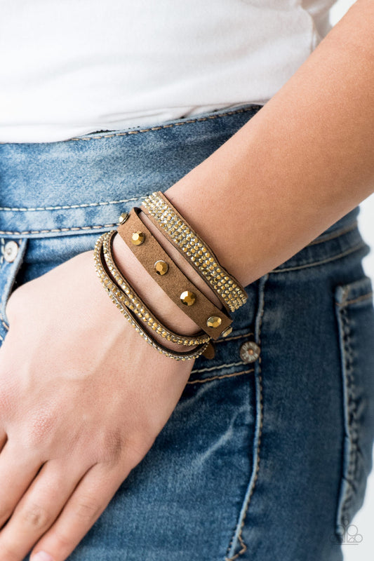 Totally Rockable Brass Paparazzi Bracelet