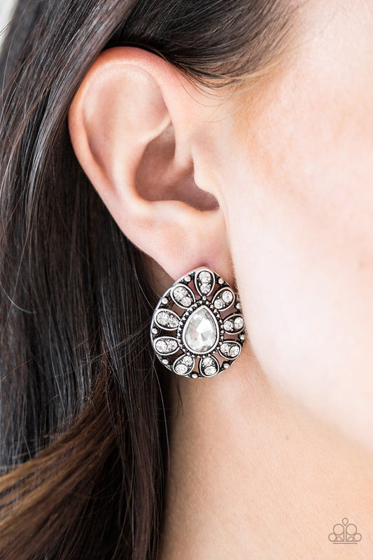 Treasure Retreat White Paparazzi Earrings