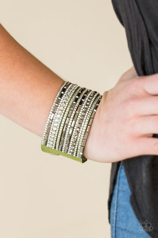 Wham Bam Glam Green Paparazzi Urban Bracelet