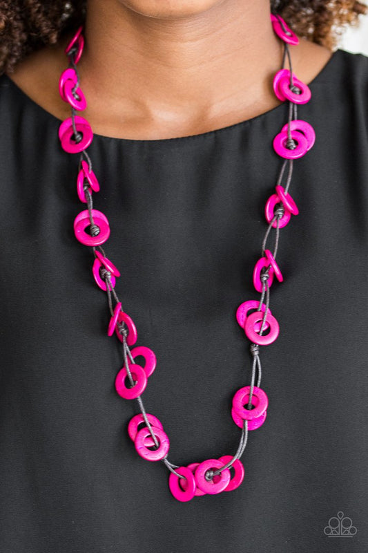 Waikiki Winds - Pink Paparazzi Necklace