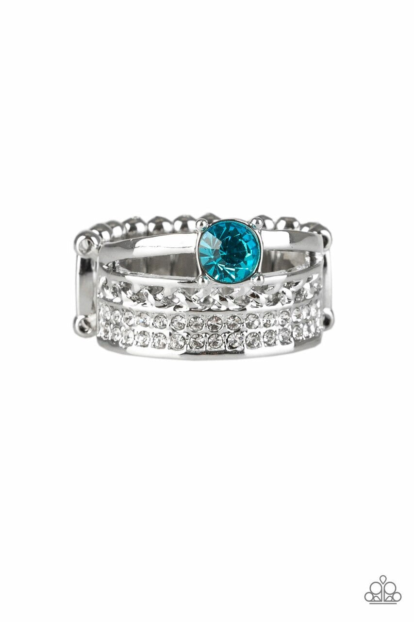 The Overachiever Blue Paparazzi Ring