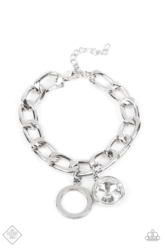 Unyielding Roar - White Paparazzi Fashion Fix Bracelet