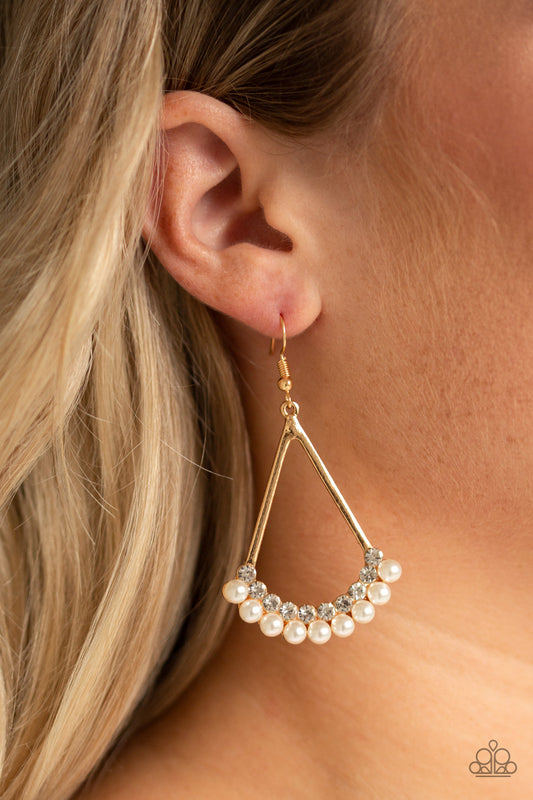 Top to Bottom Gold Paparazzi Earrings