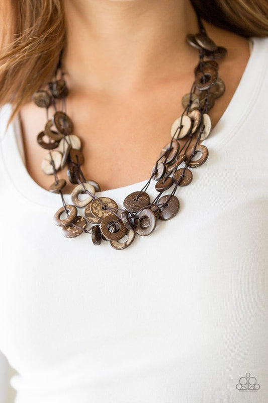 Wonderfully Walla Walla Brown Paparazzi Necklace