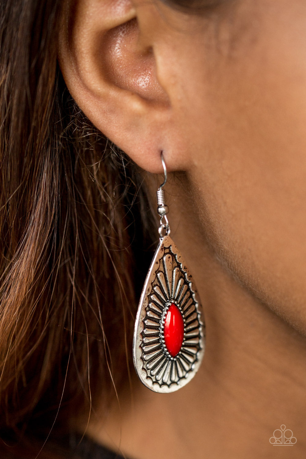 Wild Wilderness - Red Paparazzi Earrings