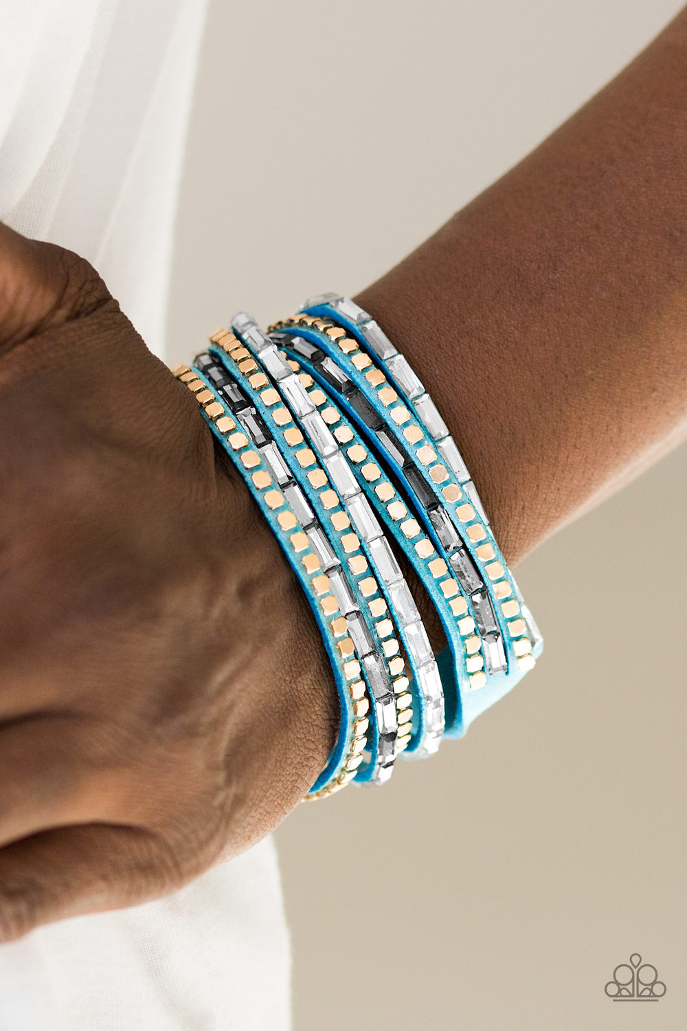 This Time With Attitude - Blue Paparazzi Urban Bracelet