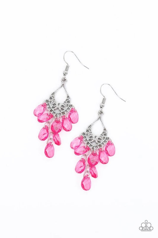 What Happens in Maui Pink Paparazzi Earrings