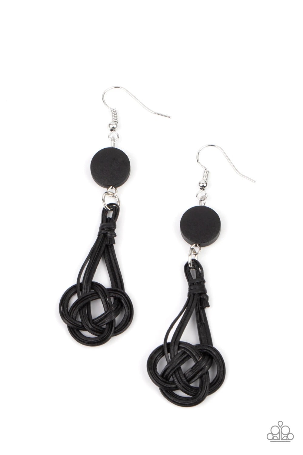 Twisted Torrents Black Paparazzi Earrings