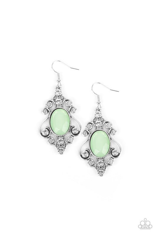 Tour de Fairytale - Green Paparazzi Earrings