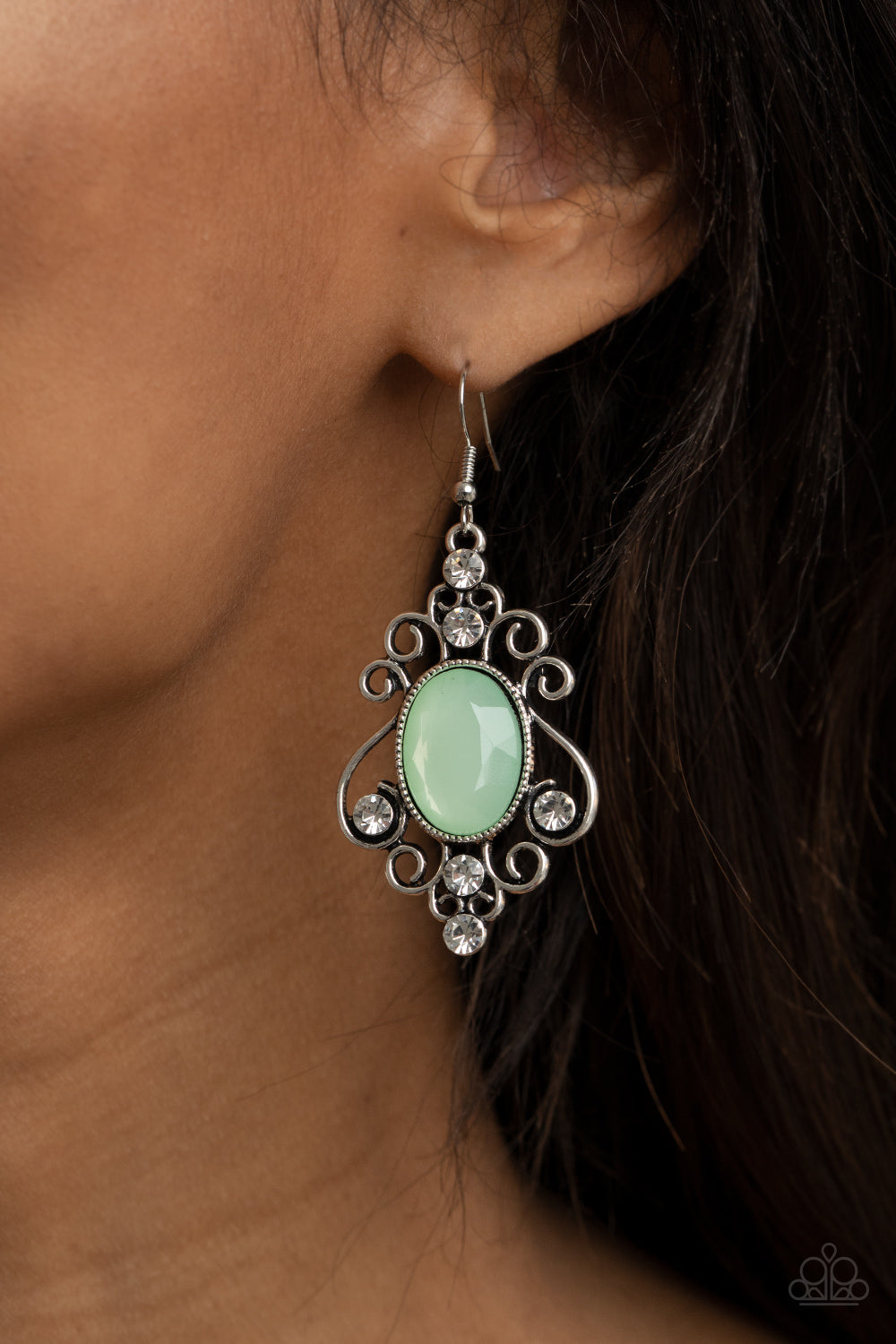 Tour de Fairytale - Green Paparazzi Earrings