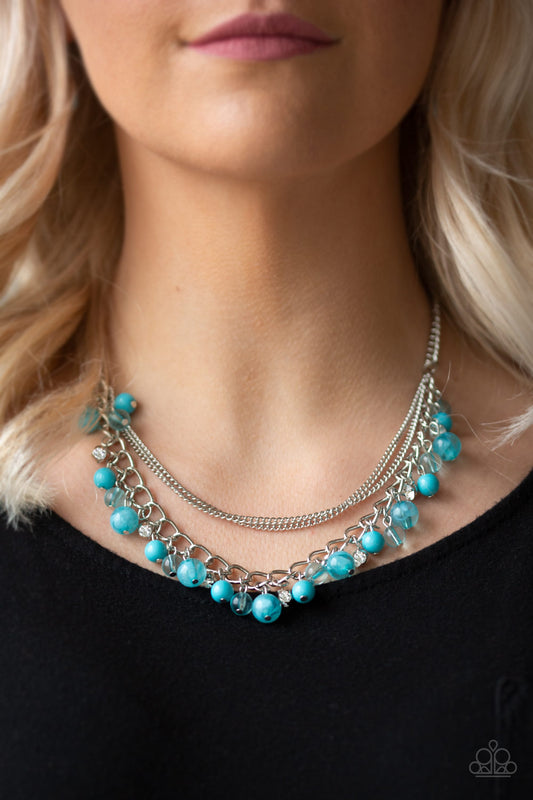 Paparazzi Wait and Sea Dainty Blue Necklace